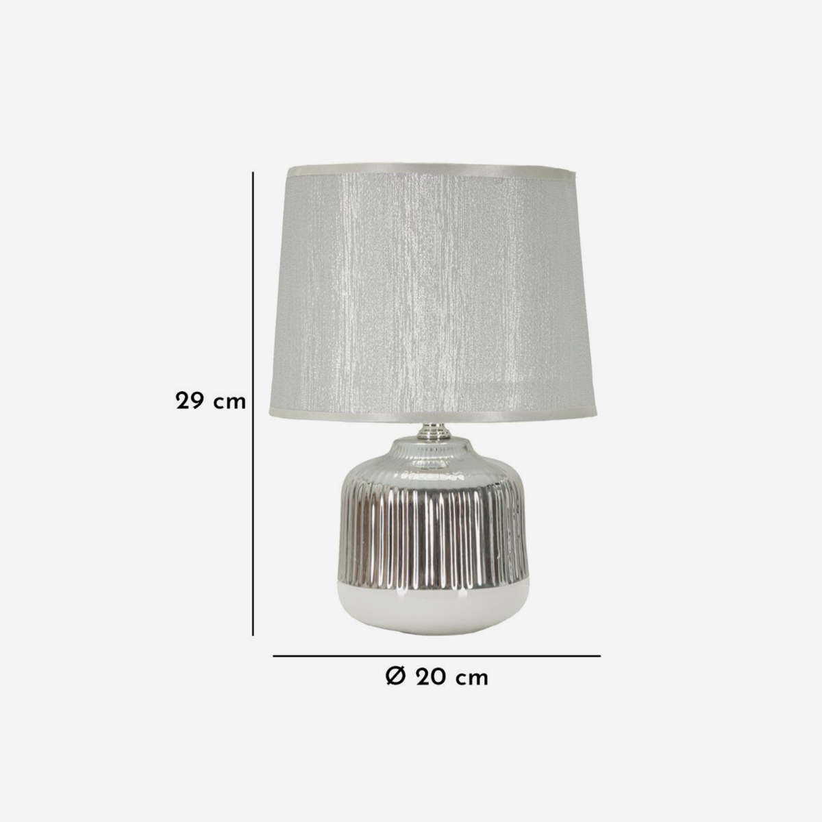 Lampada da tavolo in ceramica con paralume Lucina