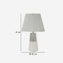 Lampada da tavolo in ceramica con paralume Candela