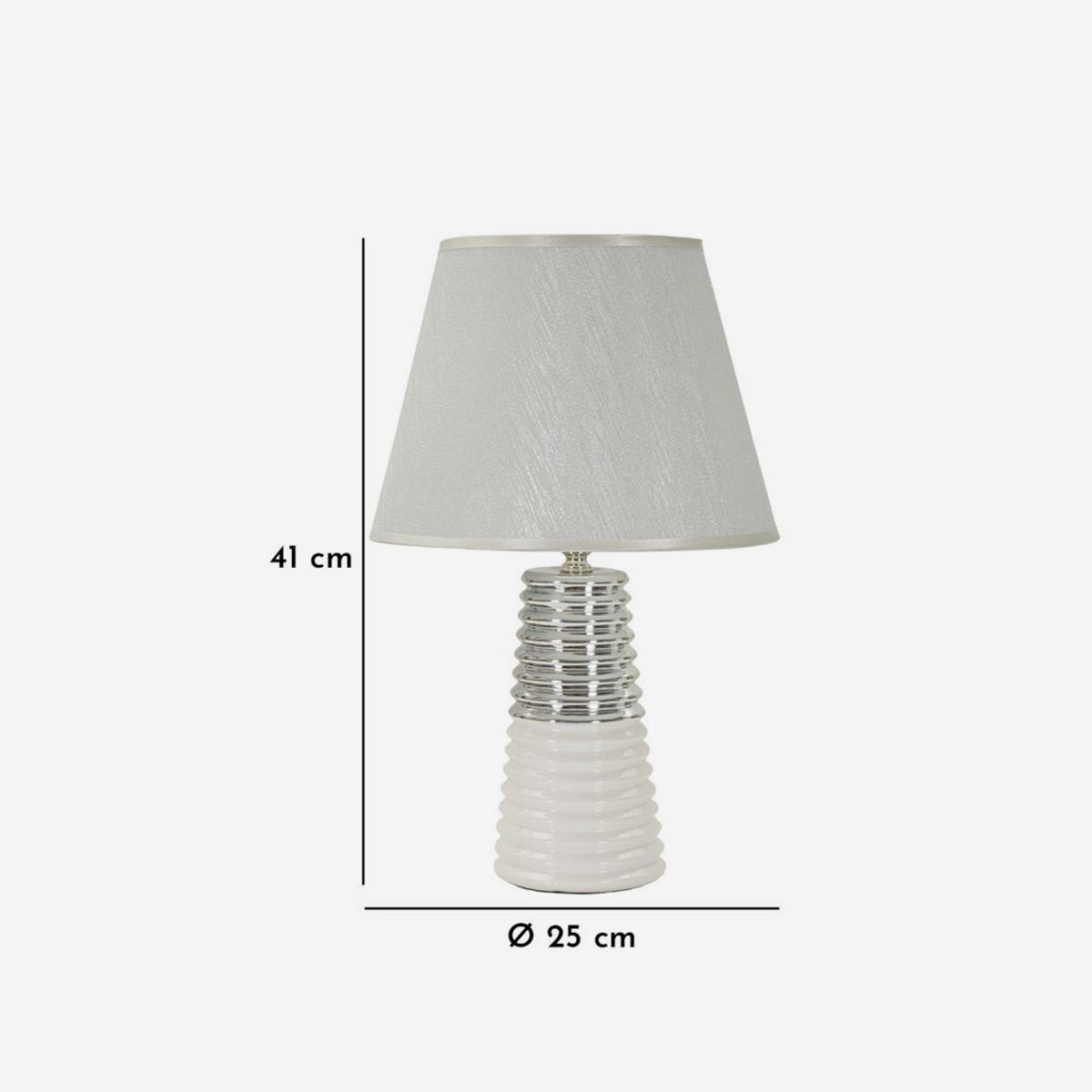 Lampada da tavolo in ceramica con paralume Candela