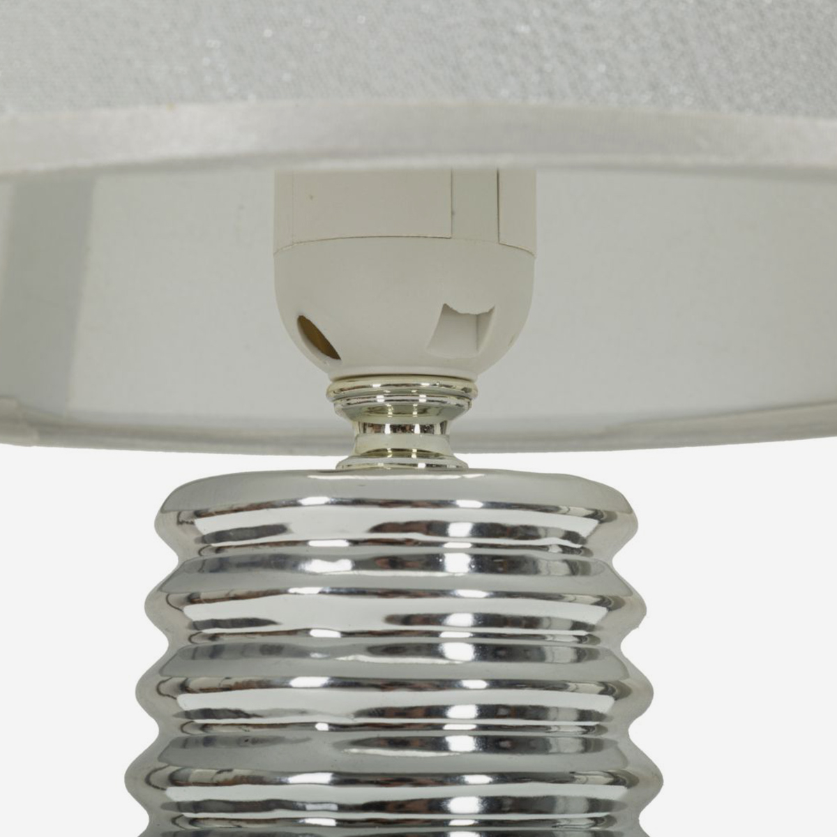 Lampada da tavolo in ceramica con paralume Candela