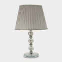 Lampada da tavolo in vetro e tessuto Tolly