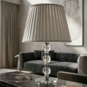 Lampada da tavolo in vetro e tessuto Tolly