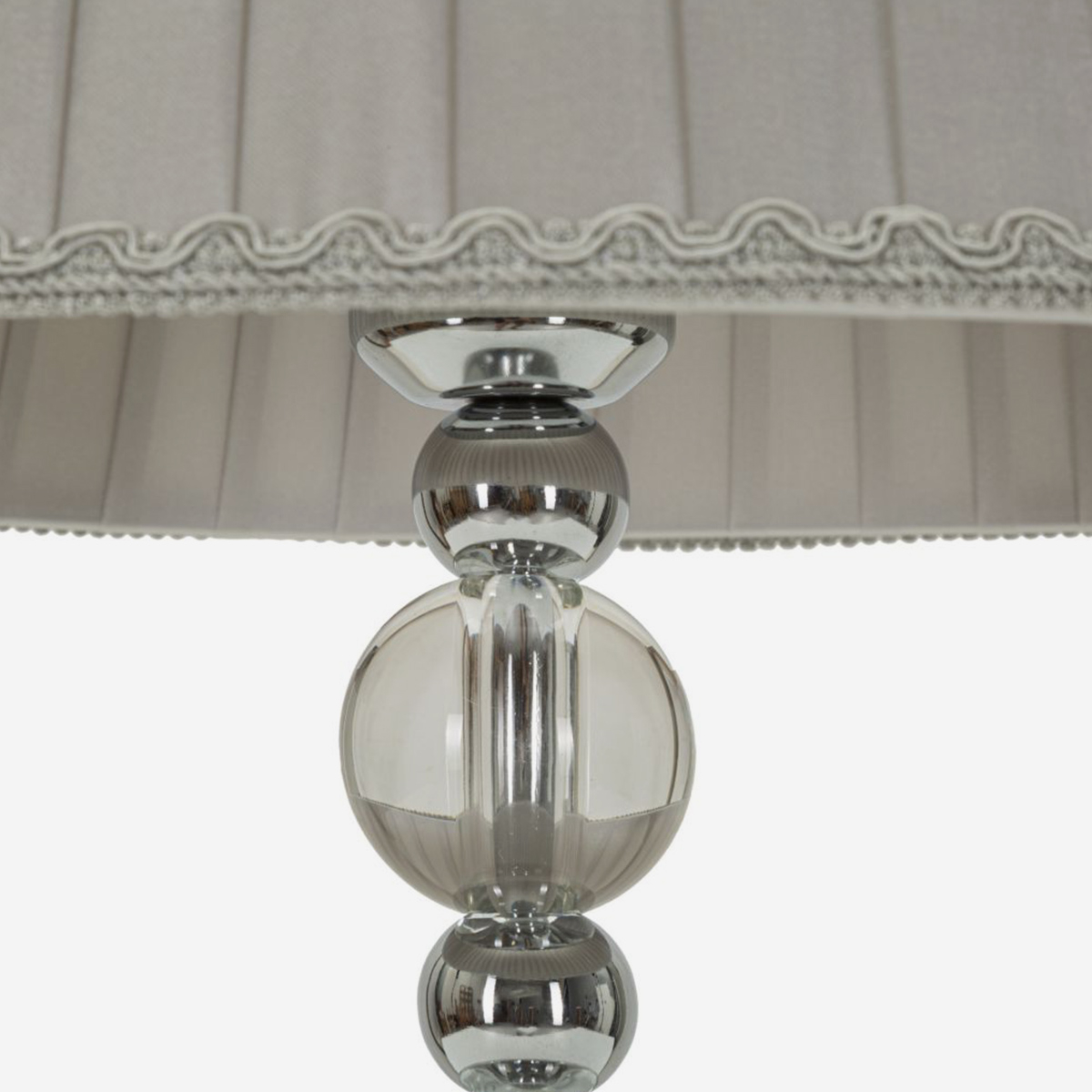 Lampada da tavolo in vetro e tessuto Tolly