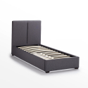 Lit 1 place en tissu avec sommier 80x190 Montreux Twin Remises