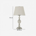 Tischlampe aus Eisen und Stoff Kody