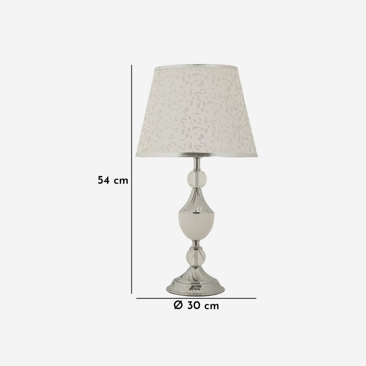 Tischlampe aus Eisen und Stoff Kody