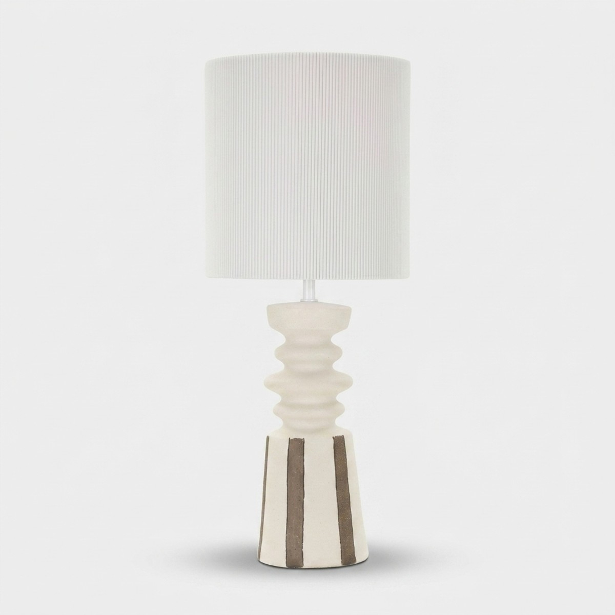 Lampada da tavolo in ceramica con paralume Tribal