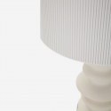 Lampada da tavolo in ceramica con paralume Tribal