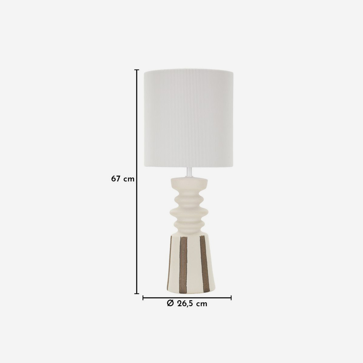 Lampada da tavolo in ceramica con paralume Tribal