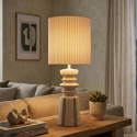 Keramik-Tischlampe mit Lampenschirm Tribal