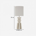 Keramik-Tischlampe mit Lampenschirm Tribal