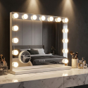 Espejo de maquillaje de sobremesa con luces LED Hollywood