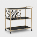 Carrito portacomidas y botellero con ruedas Black String