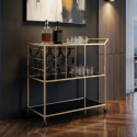 Carrito portacomidas y botellero con ruedas Black String