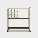 Carrito portacomidas y botellero con ruedas Black String