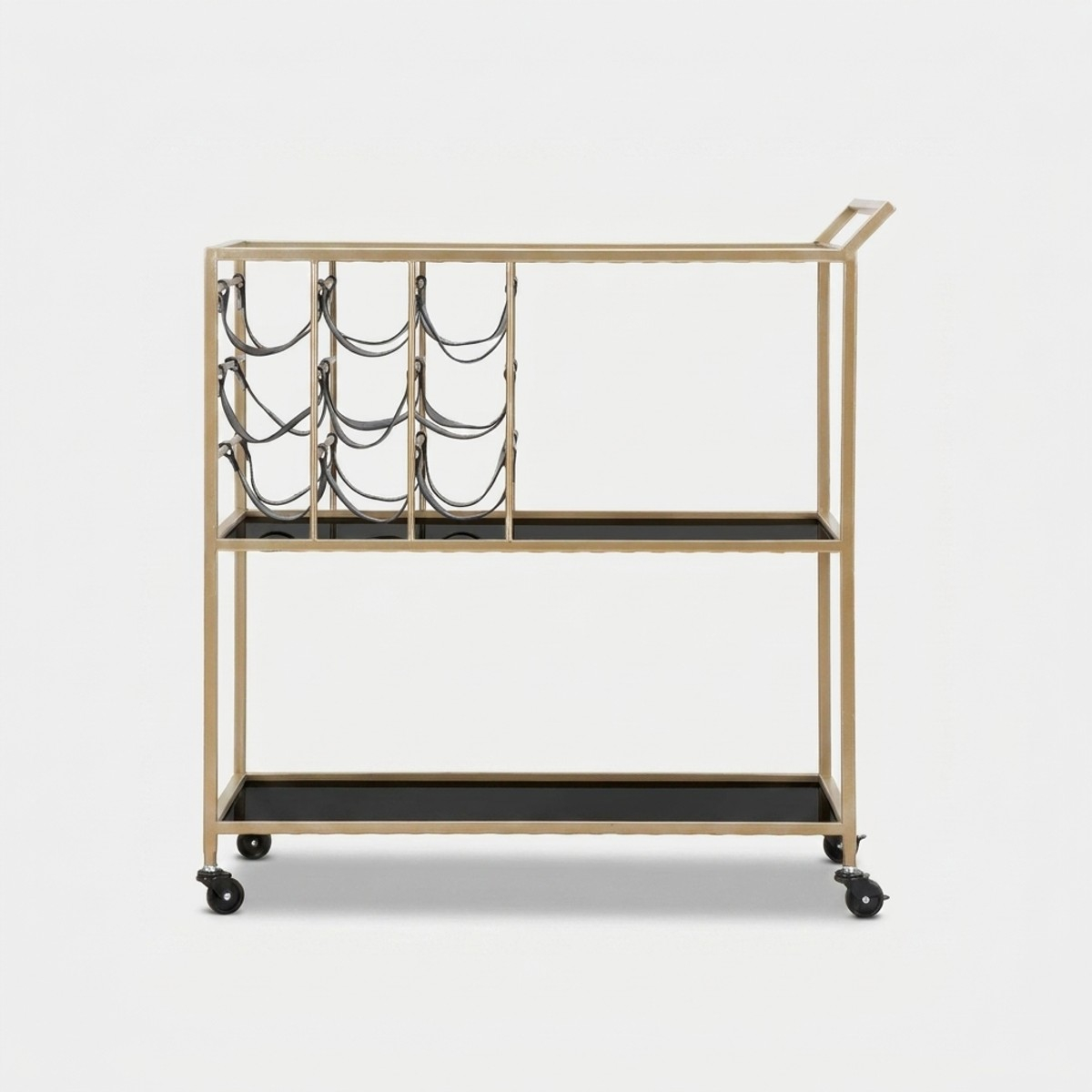 Carrito portacomidas y botellero con ruedas Black String