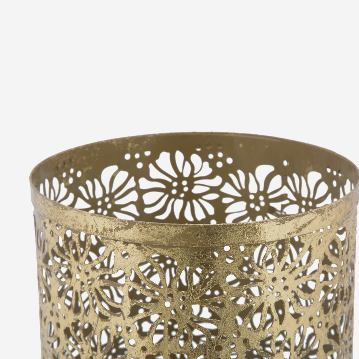 Paragüero redondo de metal perforado Fiori Glam