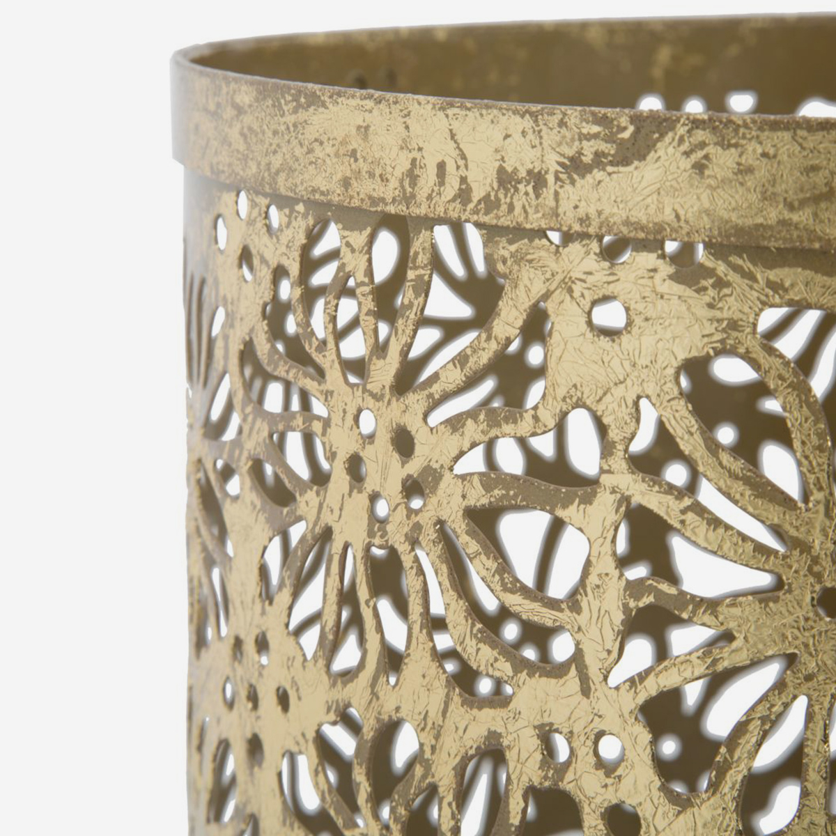 Paragüero redondo de metal perforado Fiori Glam