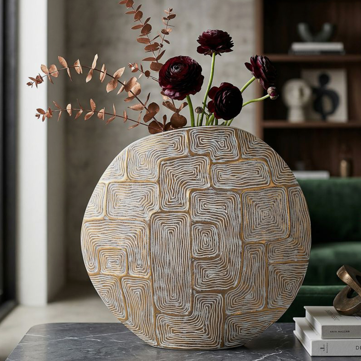Geometrische Deko-Vase aus Kunstharz für den Innenbereich Eclips