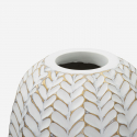 Vaso decorativo in resina intagliata da terra Leaf
