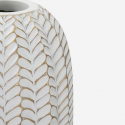 Vaso decorativo in resina intagliata da terra Leaf