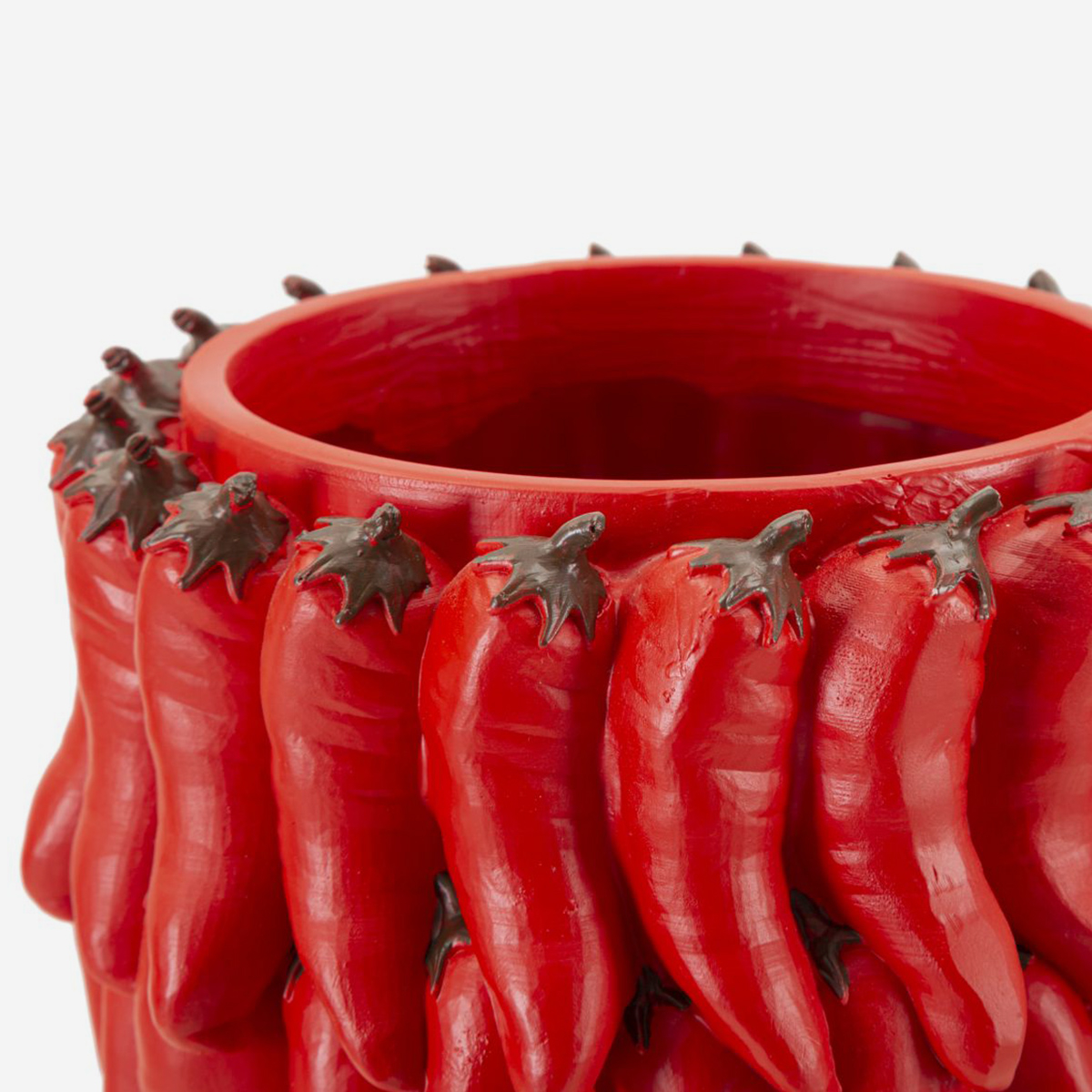 Jarrón decorativo de polirresina con guindillas Chili