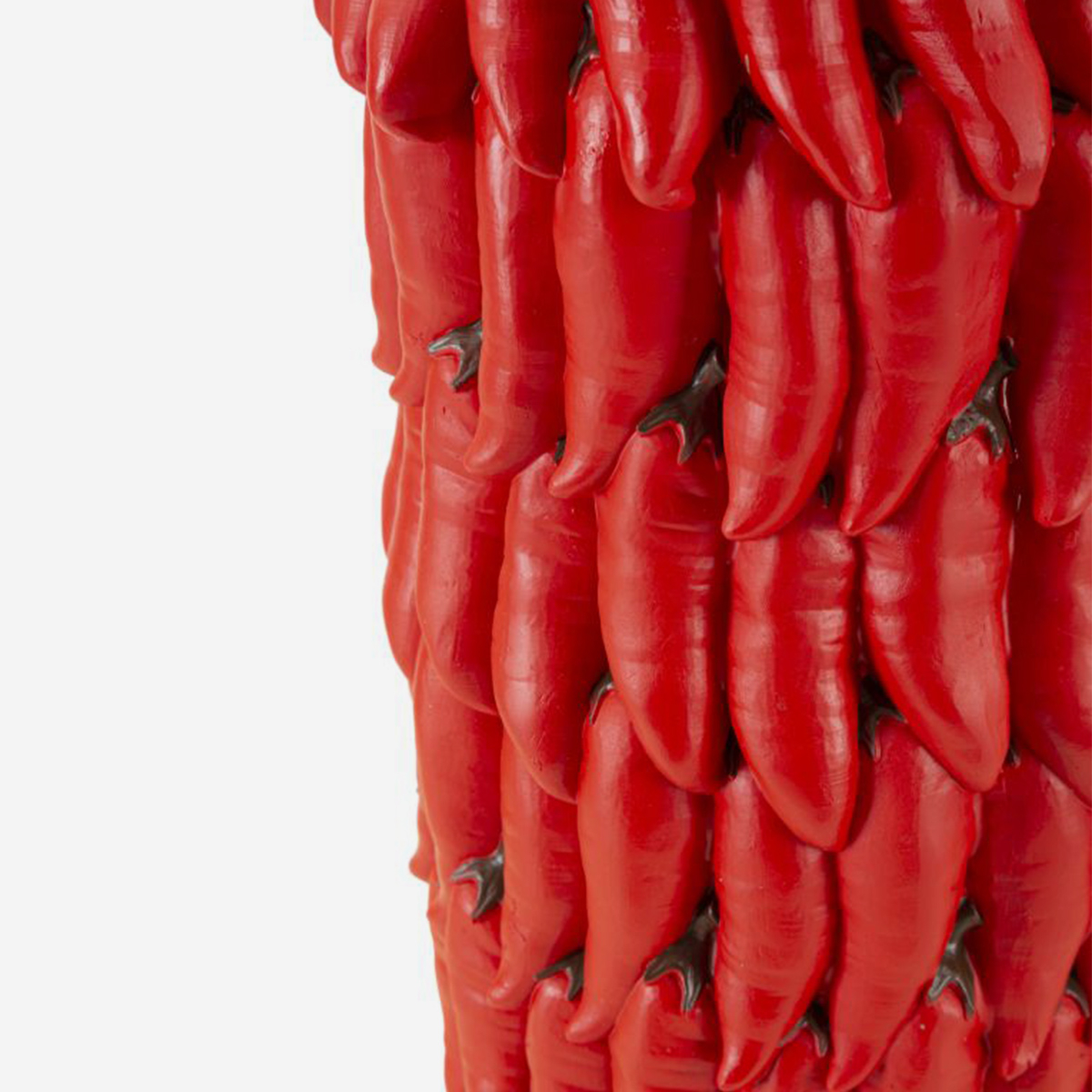 Jarrón decorativo de polirresina con guindillas Chili