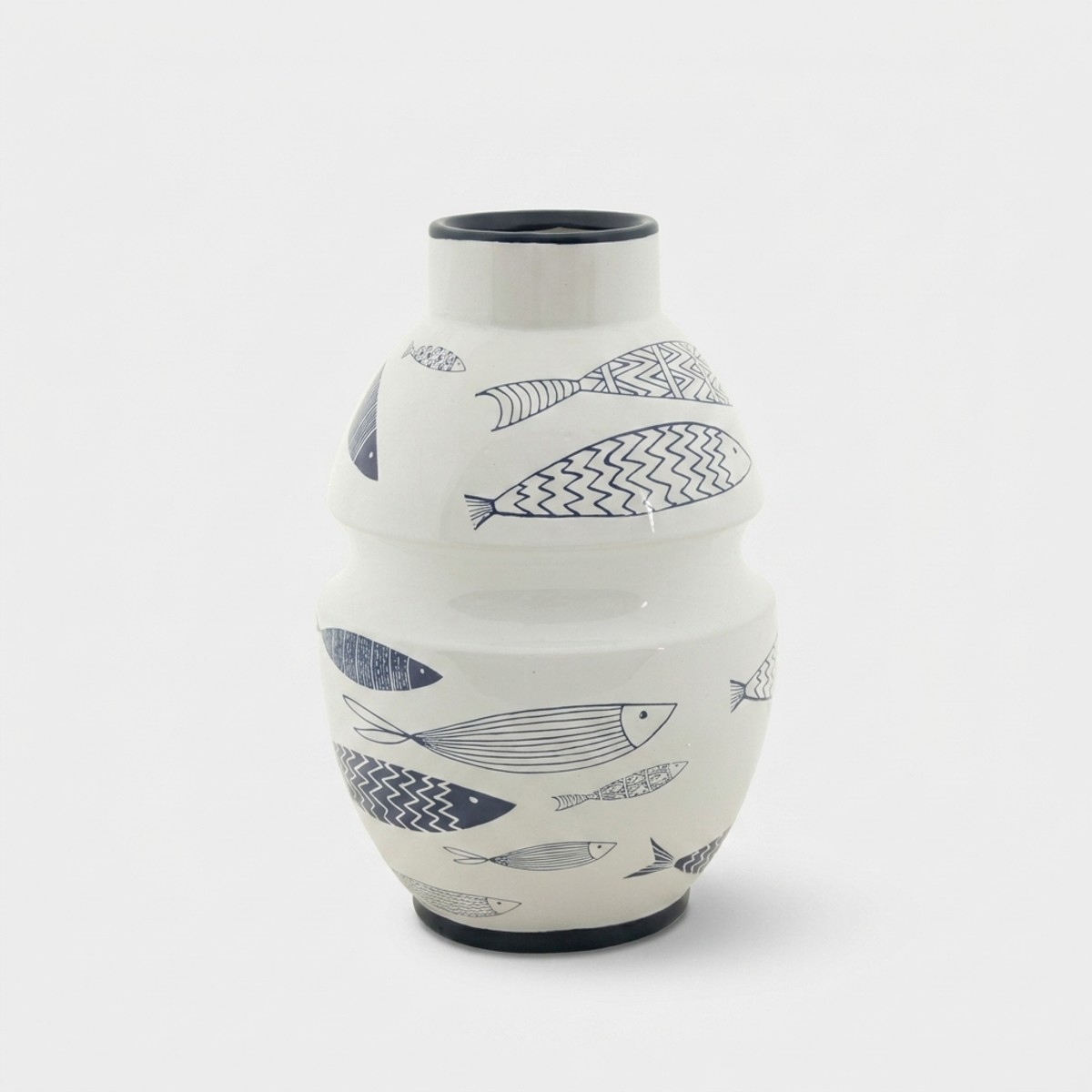 Vaso decorativo in ceramica da tavolo Fish 31
