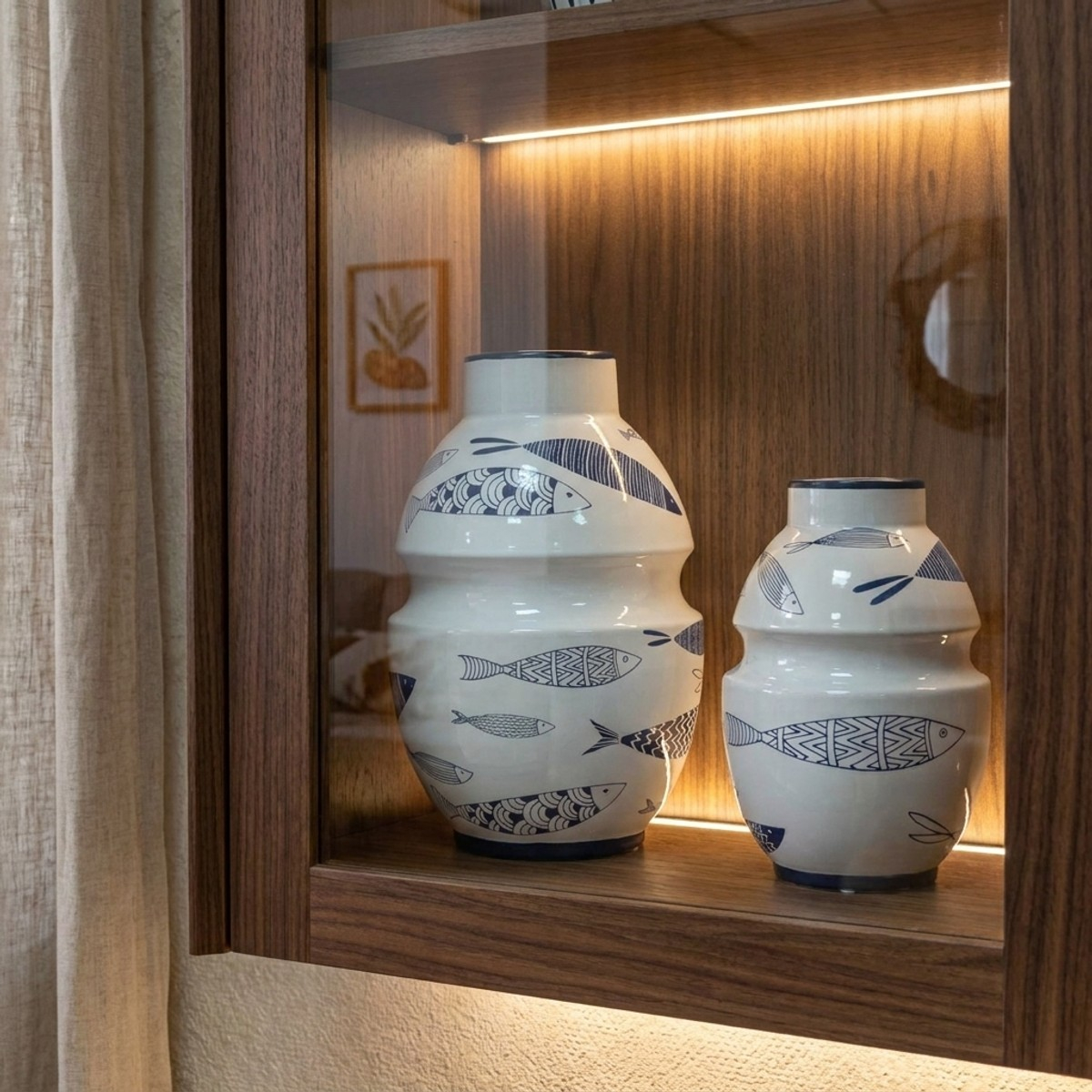 Vaso decorativo in ceramica da tavolo Fish 31