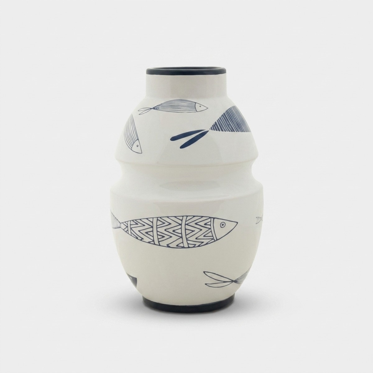 Vaso decorativo in ceramica da interno Fish 24