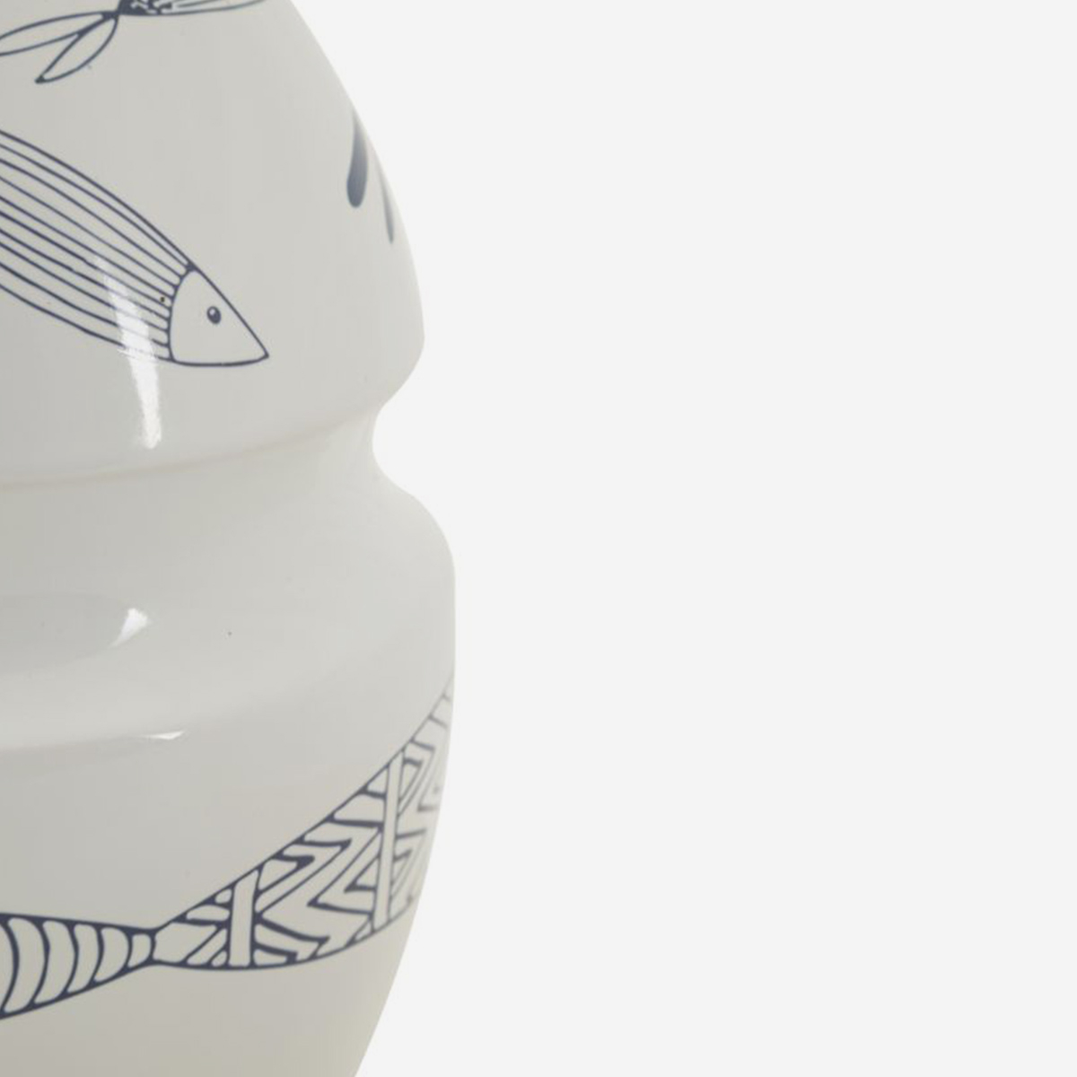 Vaso decorativo in ceramica da interno Fish 24