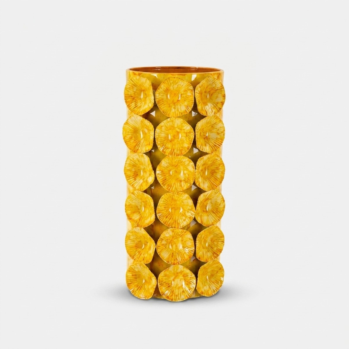 Vaso decorativo in ferro goffrato da interno Drop 33