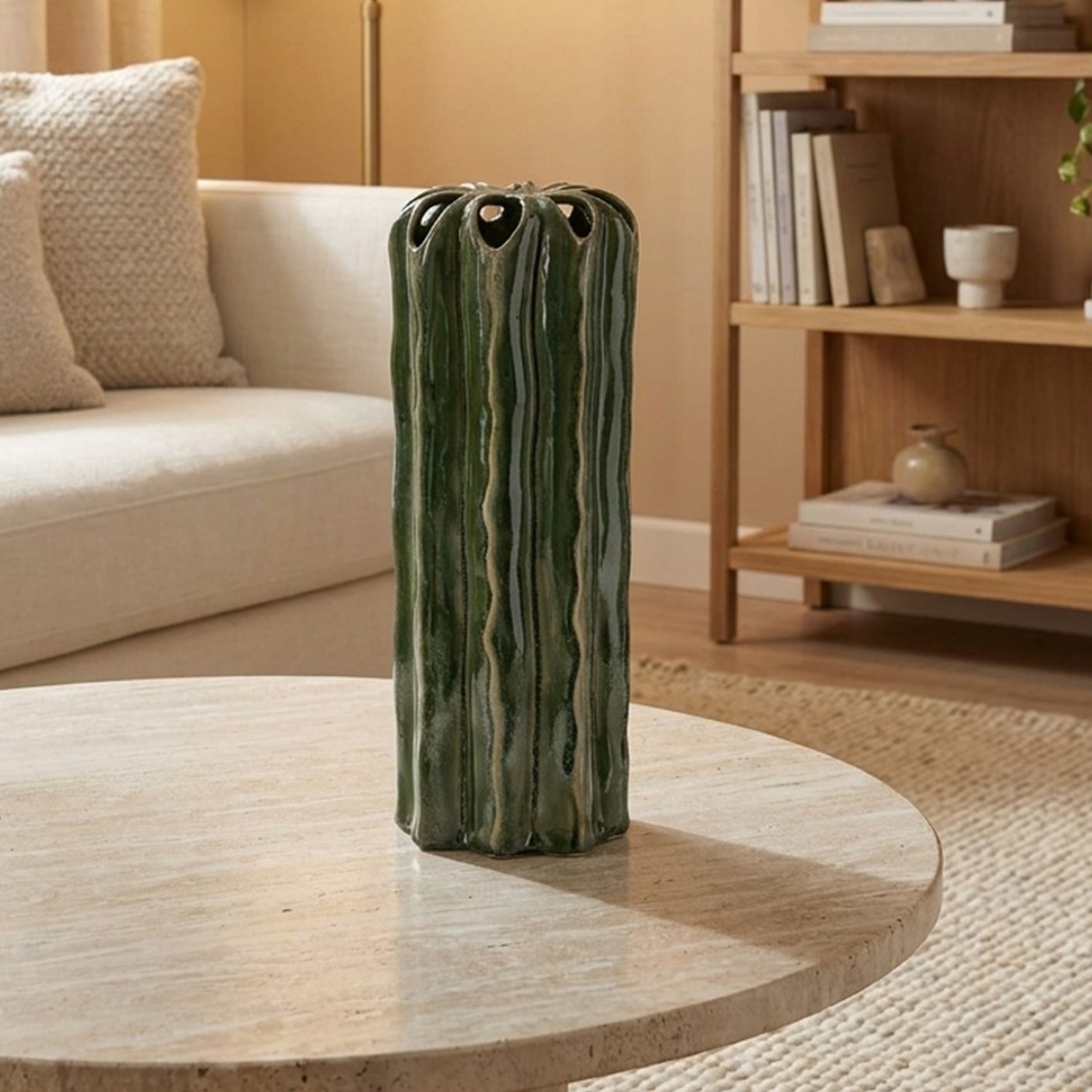 Jarrón decorativo de cerámica de mesa Cactus Tall 31