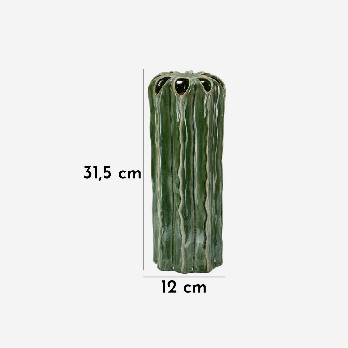 Jarrón decorativo de cerámica de mesa Cactus Tall 31