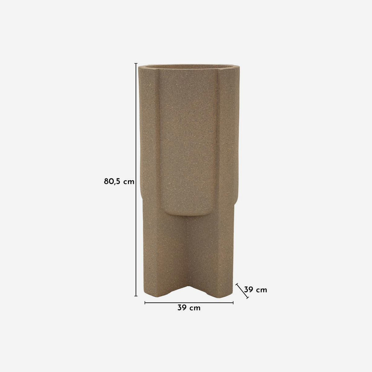 Vase d’extérieur design en résine Moai 80