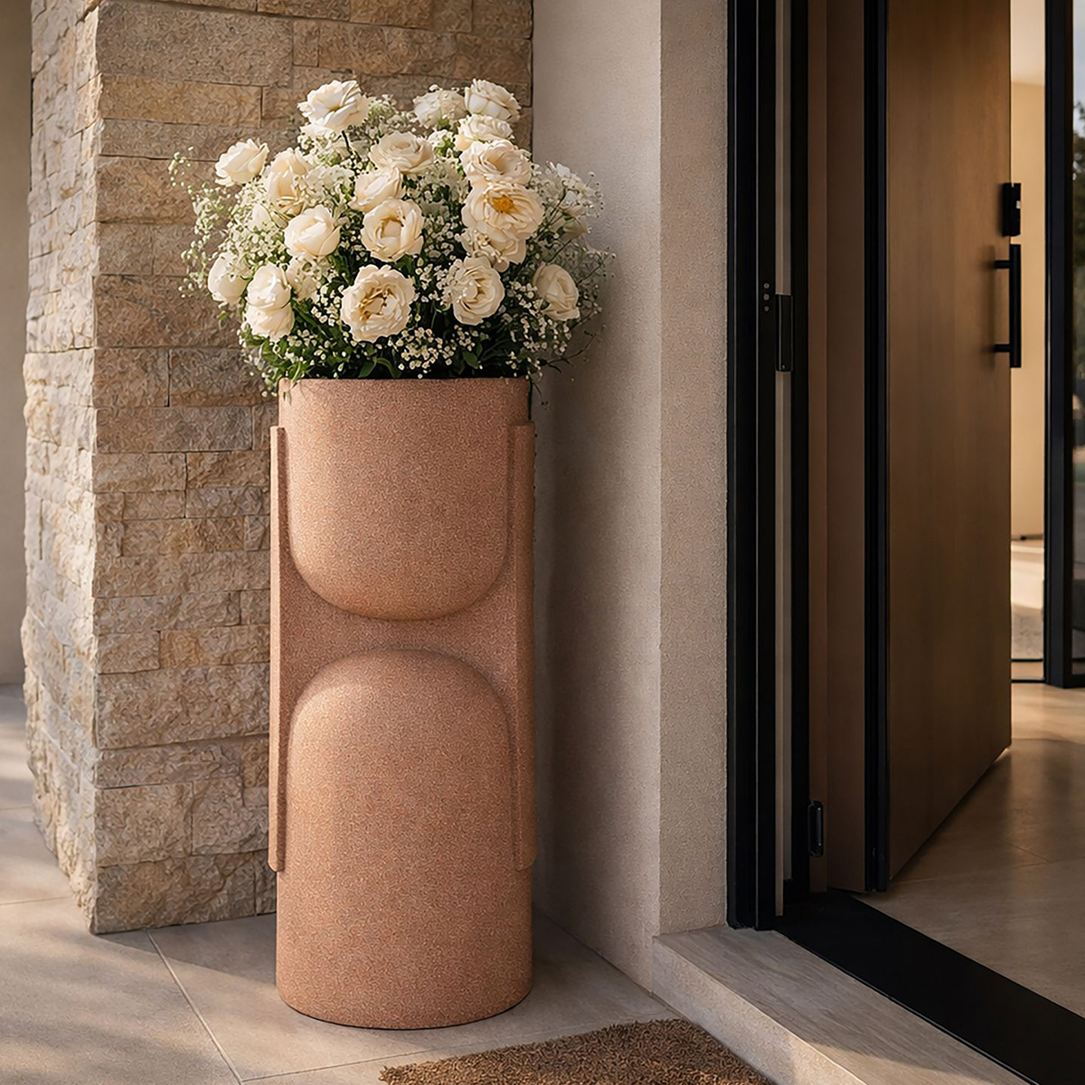 Vase d’extérieur moderne en polyresine Nui 91
