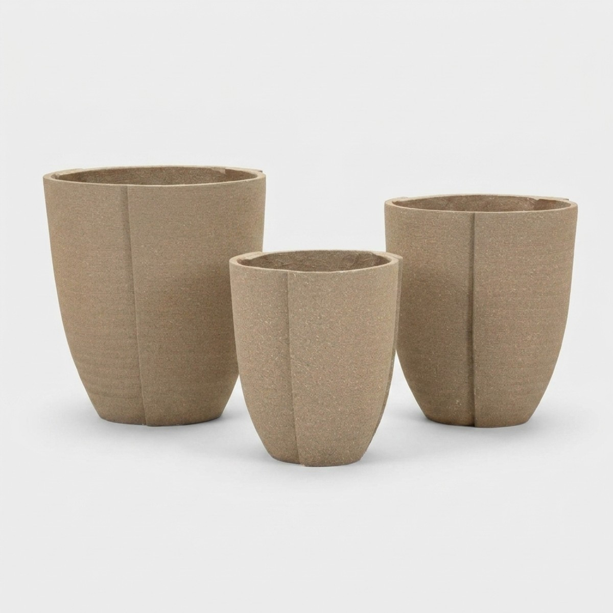 Lot de 3 cache-pots d’extérieur en polyrésine Perù
