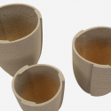 Lot de 3 cache-pots d’extérieur en polyrésine Perù