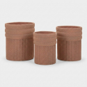 Lot de 3 pots d’extérieur en polyrésine Colombia