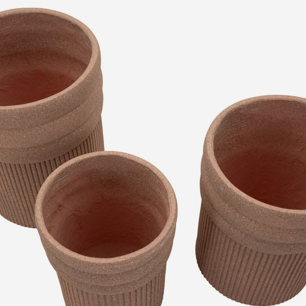 Lot de 3 pots d’extérieur en polyrésine Colombia
