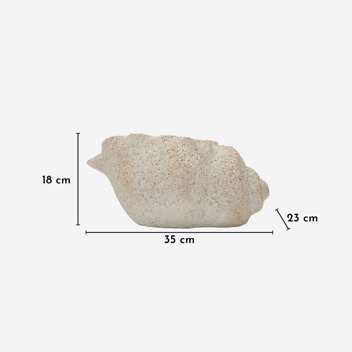 Maceta decorativa para interior y exterior en MGO Shell Sand B