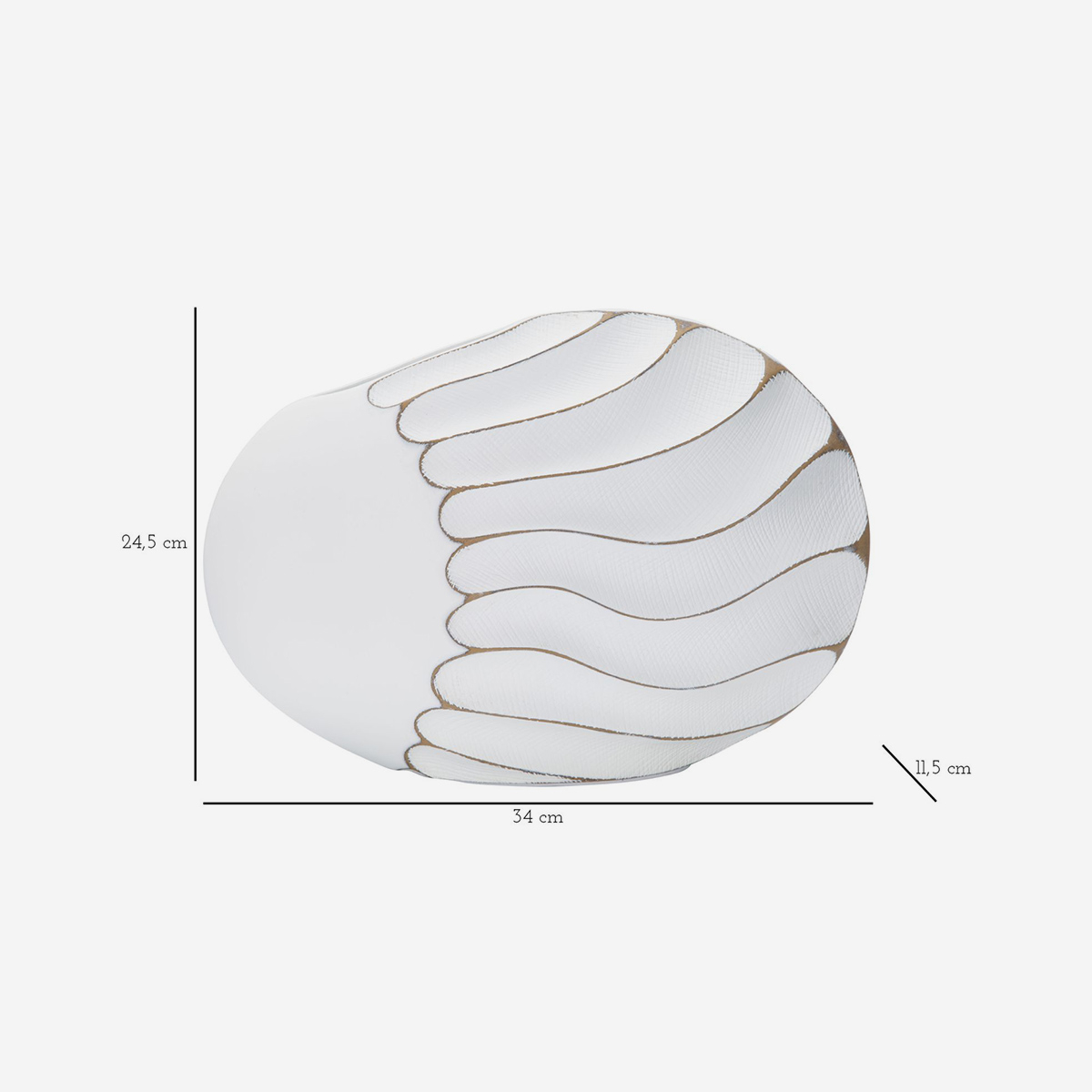 Vaso decorativo in resina da interno Lines