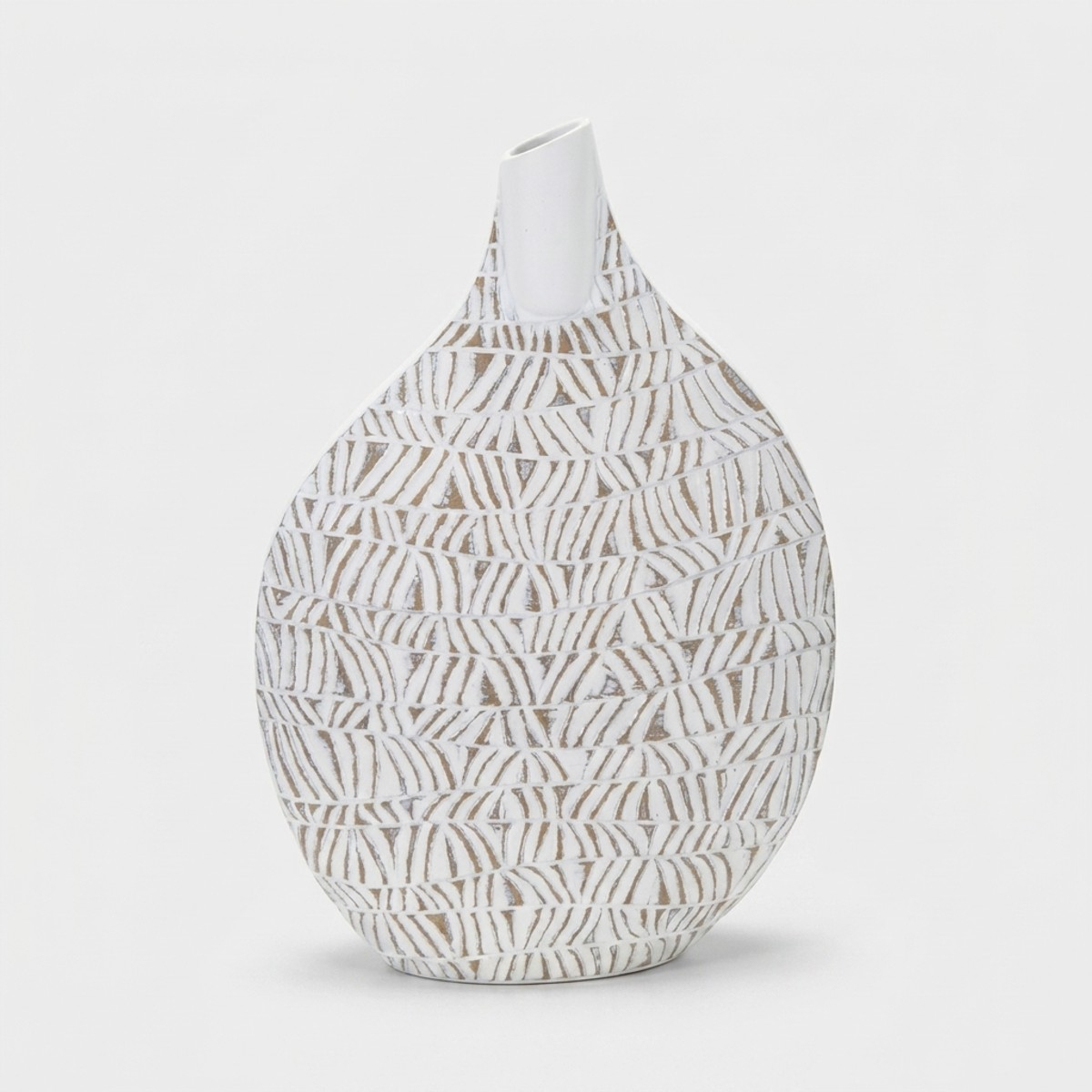 Vaso decorativo in resina effetto inciso Nairobi