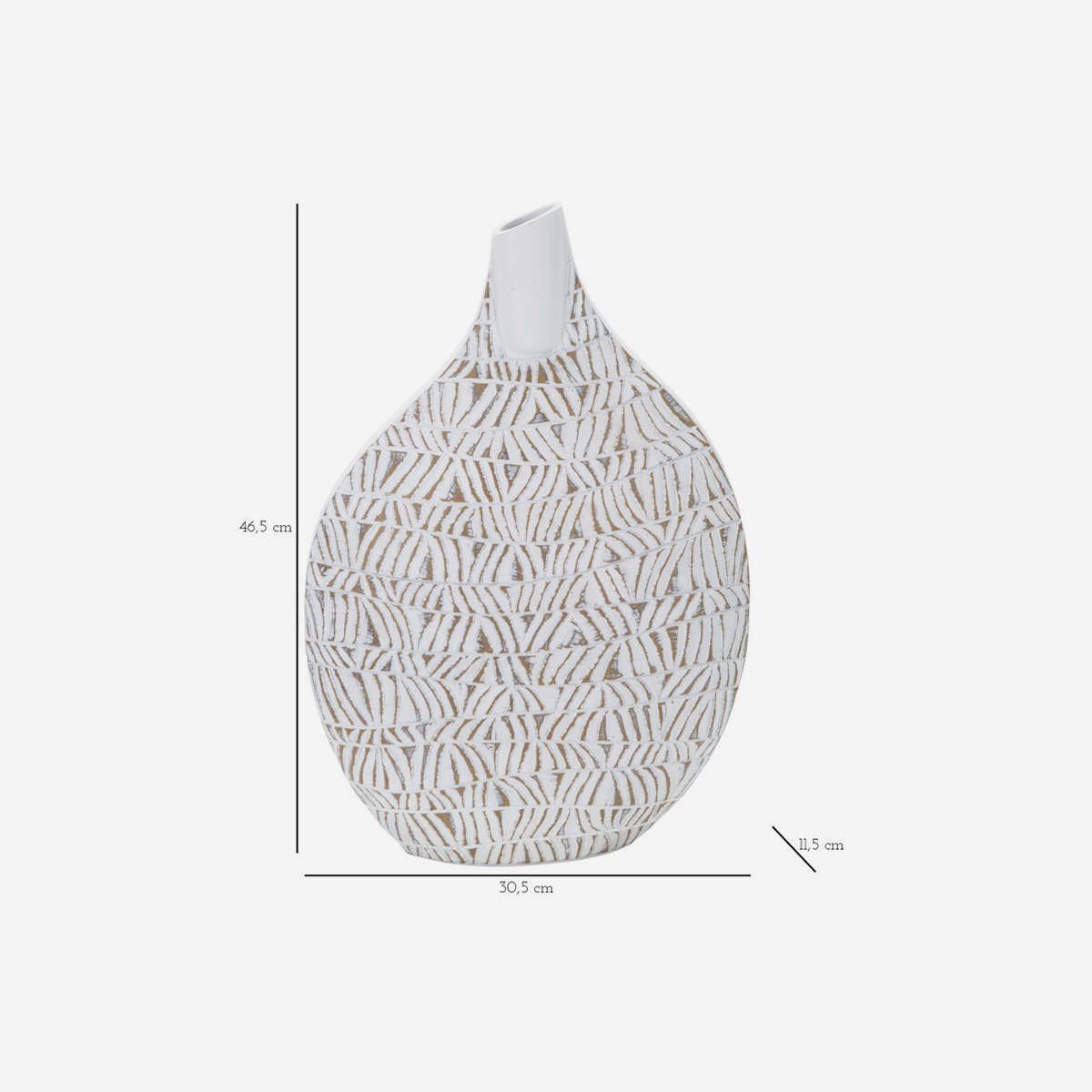 Vaso decorativo in resina effetto inciso Nairobi