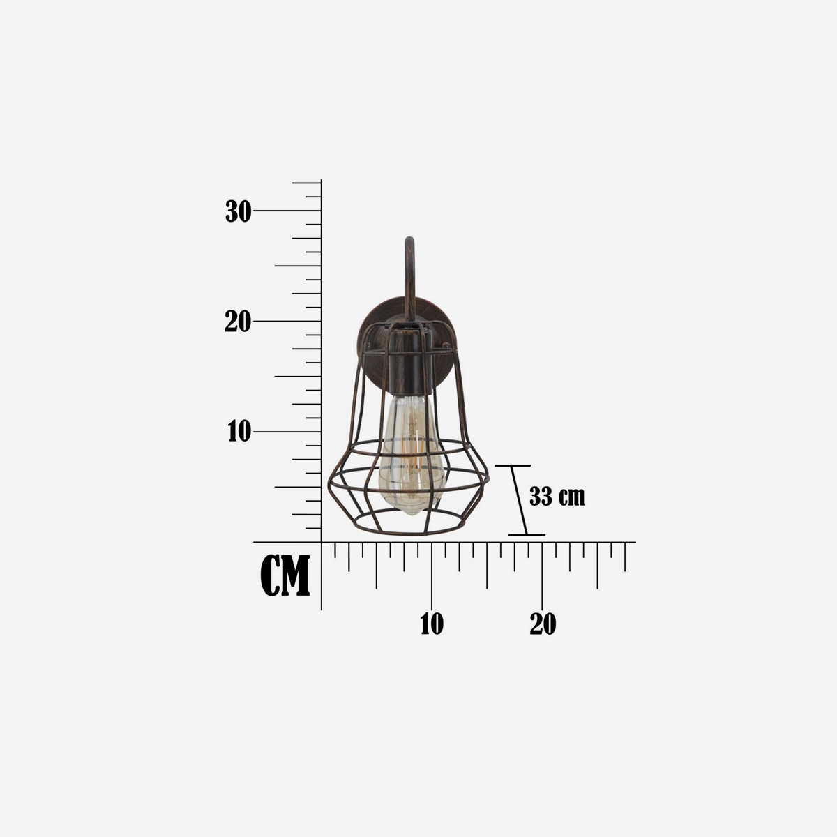 Lampada da muro industriale in ferro Industry B