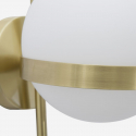 Lampada da parete in metallo e vetro Glamy Circle