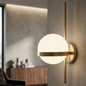 Lampada da parete in metallo e vetro Glamy Circle