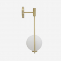 Applique murale en métal et verre Glamy Drop