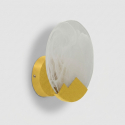Lámpara de pared Moon de vidrio y hierro