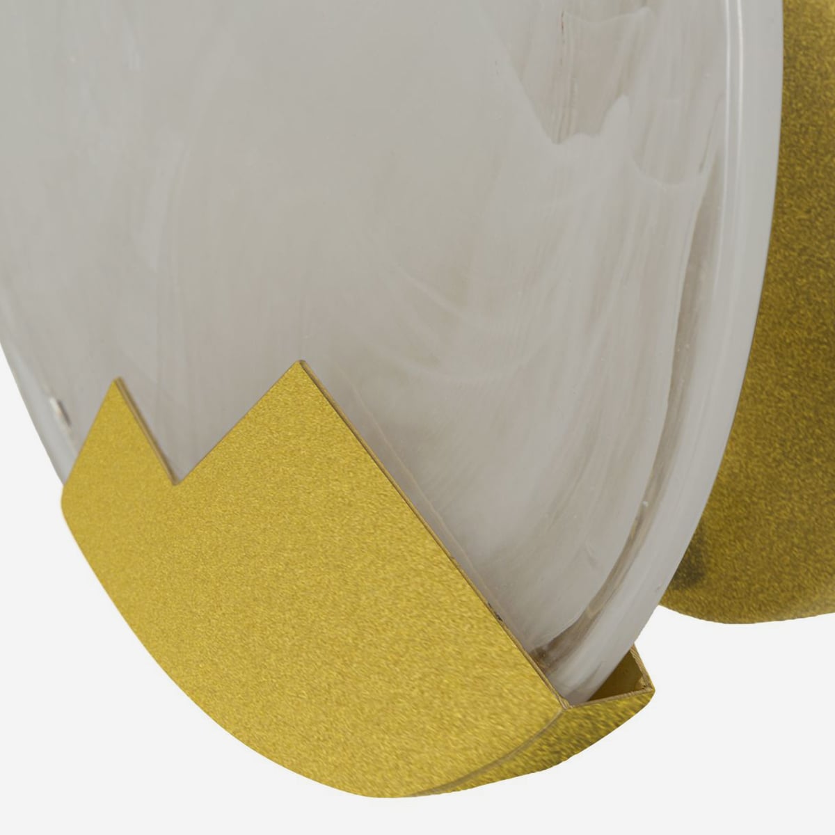 Lámpara de pared Moon de vidrio y hierro